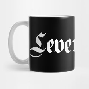 Leverkusen written with gothic font Mug